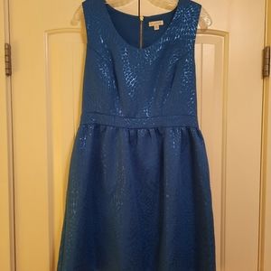 Iridescent blue dress